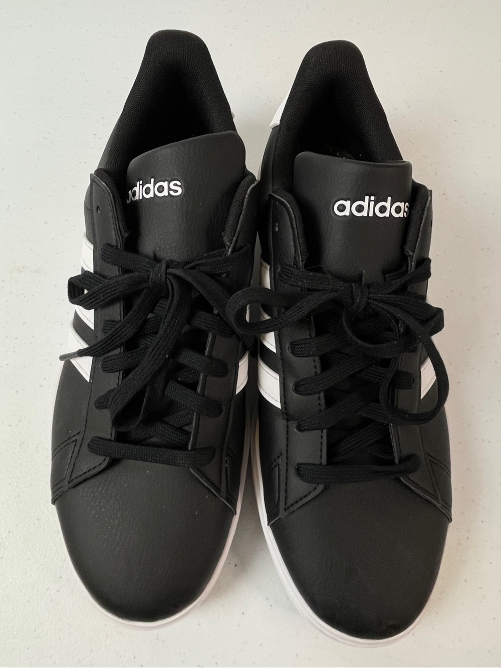 adidas Black Sneakers with White Stripes